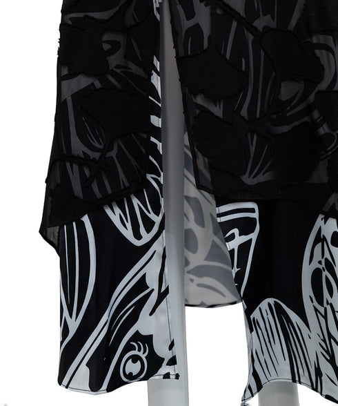 Butterfly Layered Mesh Skirt